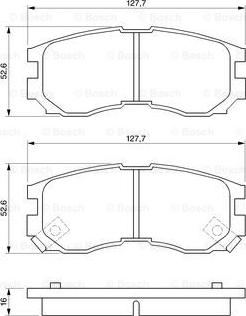 BOSCH 0 986 460 979 - Bremsbelagsatz, Scheibenbremse alexcarstop-ersatzteile.com