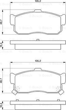 BOSCH 0 986 461 144 - Bremsbelagsatz, Scheibenbremse alexcarstop-ersatzteile.com