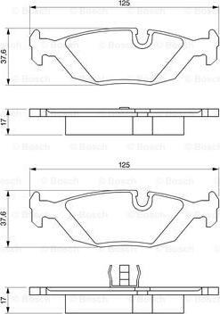 BOSCH 0 986 461 111 - Bremsbelagsatz, Scheibenbremse alexcarstop-ersatzteile.com