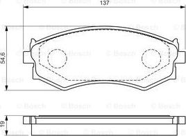 BOSCH 0 986 461 139 - Bremsbelagsatz, Scheibenbremse alexcarstop-ersatzteile.com