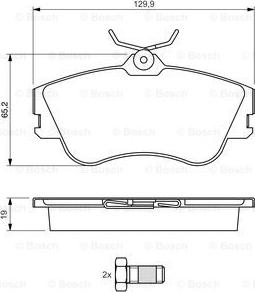 BOSCH 0 986 461 753 - Bremsbelagsatz, Scheibenbremse alexcarstop-ersatzteile.com