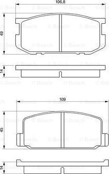 BOSCH 0 986 468 541 - Bremsbelagsatz, Scheibenbremse alexcarstop-ersatzteile.com