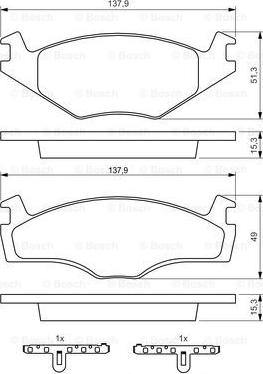 BOSCH 0 986 468 871 - Bremsbelagsatz, Scheibenbremse alexcarstop-ersatzteile.com