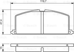 BOSCH 0 986 468 701 - Bremsbelagsatz, Scheibenbremse alexcarstop-ersatzteile.com