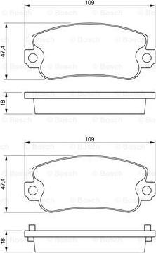 BOSCH 0 986 467 760 - Bremsbelagsatz, Scheibenbremse alexcarstop-ersatzteile.com