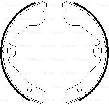 BOSCH 0 986 487 705 - Bremsbackensatz, Feststellbremse alexcarstop-ersatzteile.com