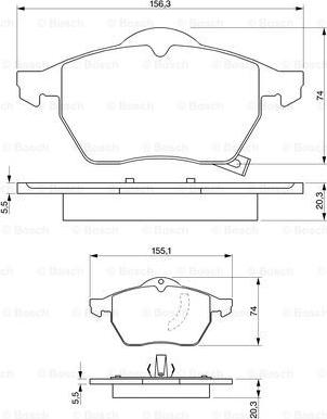 BOSCH 0 986 424 461 - Bremsbelagsatz, Scheibenbremse alexcarstop-ersatzteile.com