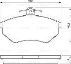 BOSCH 0 986 424 468 - Bremsbelagsatz, Scheibenbremse alexcarstop-ersatzteile.com