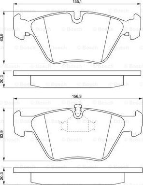 BOSCH 0 986 424 400 - Bremsbelagsatz, Scheibenbremse alexcarstop-ersatzteile.com