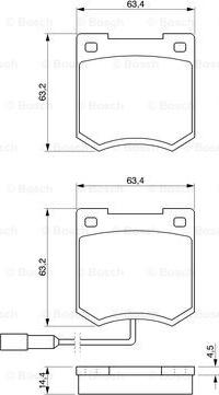 BOSCH 0 986 424 417 - Bremsbelagsatz, Scheibenbremse alexcarstop-ersatzteile.com