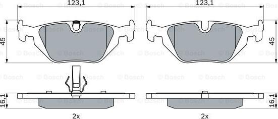 BOSCH 0 986 424 484 - Bremsbelagsatz, Scheibenbremse alexcarstop-ersatzteile.com