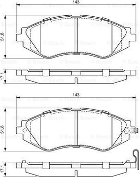 BOSCH 0 986 424 474 - Bremsbelagsatz, Scheibenbremse alexcarstop-ersatzteile.com