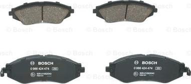 BOSCH 0 986 424 474 - Bremsbelagsatz, Scheibenbremse alexcarstop-ersatzteile.com