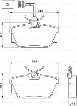 BOSCH 0 986 424 542 - Bremsbelagsatz, Scheibenbremse alexcarstop-ersatzteile.com