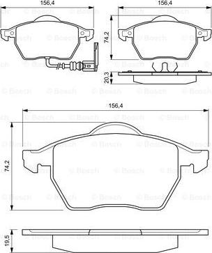 BOSCH 0 986 424 501 - Bremsbelagsatz, Scheibenbremse alexcarstop-ersatzteile.com