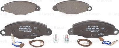 BOSCH 0 986 424 511 - Bremsbelagsatz, Scheibenbremse alexcarstop-ersatzteile.com