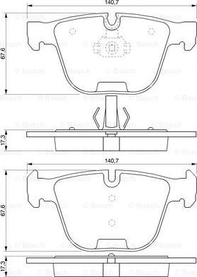 BOSCH 0 986 424 698 - Bremsbelagsatz, Scheibenbremse alexcarstop-ersatzteile.com