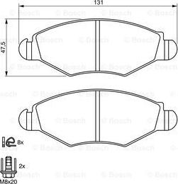 BOSCH 0 986 424 660 - Bremsbelagsatz, Scheibenbremse alexcarstop-ersatzteile.com