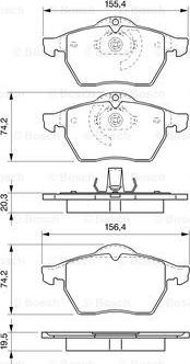 BOSCH 0 986 424 676 - Bremsbelagsatz, Scheibenbremse alexcarstop-ersatzteile.com