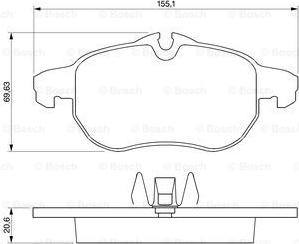 BOSCH 0 986 424 677 - Bremsbelagsatz, Scheibenbremse alexcarstop-ersatzteile.com