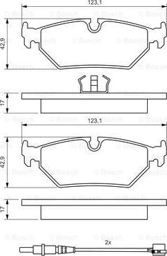 BOSCH 0 986 424 027 - Bremsbelagsatz, Scheibenbremse alexcarstop-ersatzteile.com