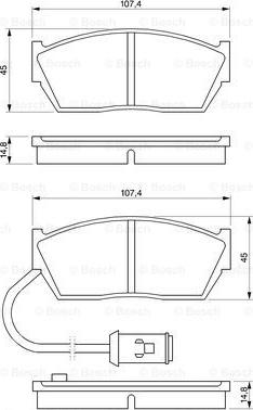 BOSCH 0 986 424 110 - Bremsbelagsatz, Scheibenbremse alexcarstop-ersatzteile.com