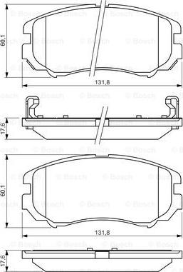 BOSCH 0 986 424 815 - Bremsbelagsatz, Scheibenbremse alexcarstop-ersatzteile.com