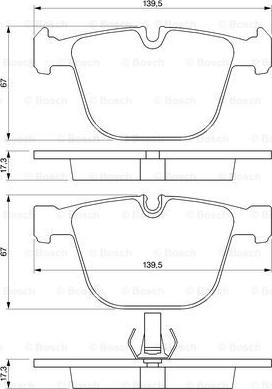 BOSCH 0 986 424 812 - Bremsbelagsatz, Scheibenbremse alexcarstop-ersatzteile.com