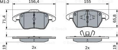 BOSCH 0 986 424 825 - Bremsbelagsatz, Scheibenbremse alexcarstop-ersatzteile.com