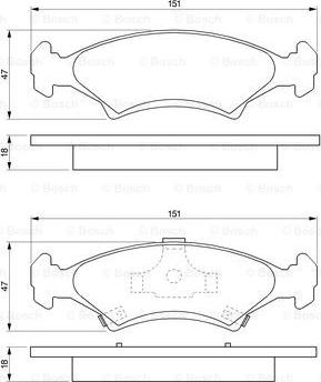 BOSCH 0 986 424 348 - Bremsbelagsatz, Scheibenbremse alexcarstop-ersatzteile.com