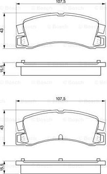 BOSCH 0 986 424 383 - Bremsbelagsatz, Scheibenbremse alexcarstop-ersatzteile.com