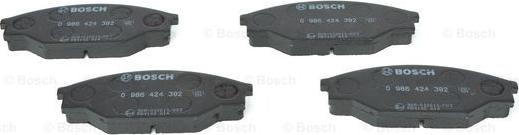 BOSCH 0 986 424 382 - Bremsbelagsatz, Scheibenbremse alexcarstop-ersatzteile.com