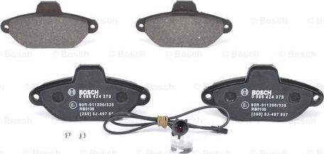 BOSCH 0 986 424 379 - Bremsbelagsatz, Scheibenbremse alexcarstop-ersatzteile.com