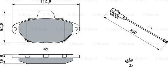 BOSCH 0 986 424 379 - Bremsbelagsatz, Scheibenbremse alexcarstop-ersatzteile.com