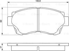 BOSCH 0 986 424 232 - Bremsbelagsatz, Scheibenbremse alexcarstop-ersatzteile.com