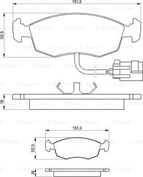 BOSCH 0 986 424 237 - Bremsbelagsatz, Scheibenbremse alexcarstop-ersatzteile.com