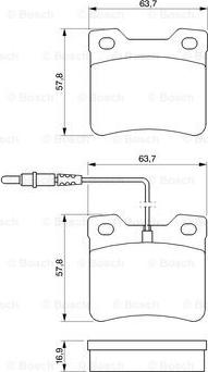 BOSCH 0 986 424 229 - Bremsbelagsatz, Scheibenbremse alexcarstop-ersatzteile.com