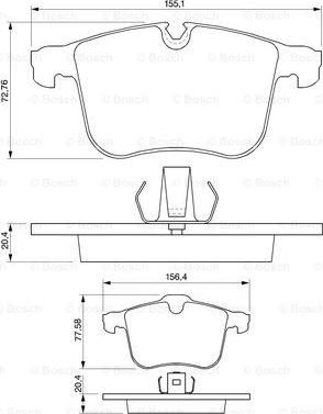 BOSCH 0 986 424 743 - Bremsbelagsatz, Scheibenbremse alexcarstop-ersatzteile.com