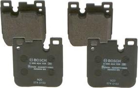 BOSCH 0 986 424 755 - Bremsbelagsatz, Scheibenbremse alexcarstop-ersatzteile.com