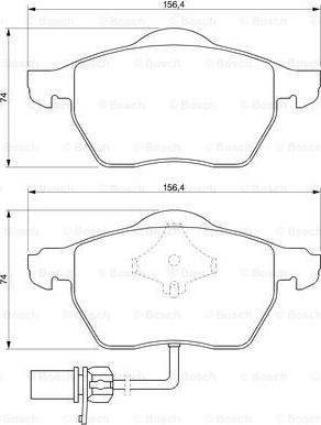 BOSCH 0 986 424 706 - Bremsbelagsatz, Scheibenbremse alexcarstop-ersatzteile.com