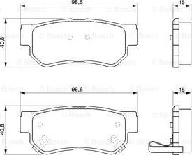 BOSCH 0 986 424 728 - Bremsbelagsatz, Scheibenbremse alexcarstop-ersatzteile.com