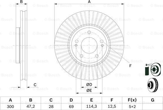 BOSCH 0 986 479 595 - Bremsscheibe alexcarstop-ersatzteile.com