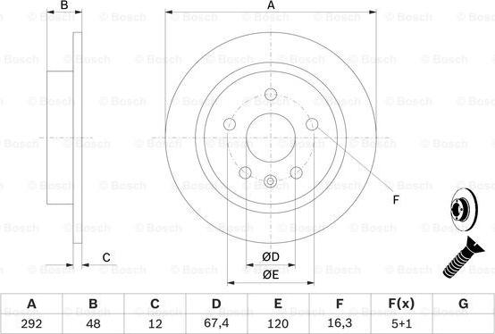 BOSCH 0 986 479 513 - Bremsscheibe alexcarstop-ersatzteile.com