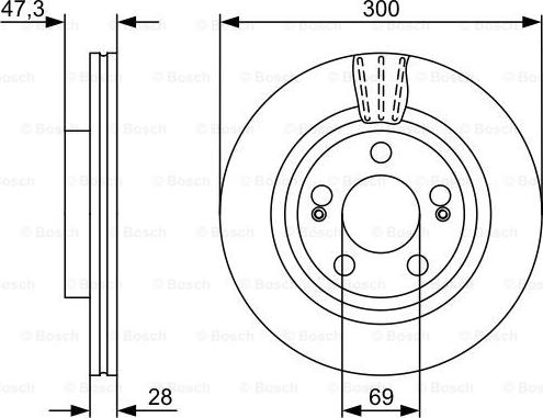 BOSCH 0 986 479 537 - Bremsscheibe alexcarstop-ersatzteile.com