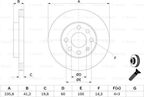 BOSCH 0 986 479 B84 - Bremsscheibe alexcarstop-ersatzteile.com