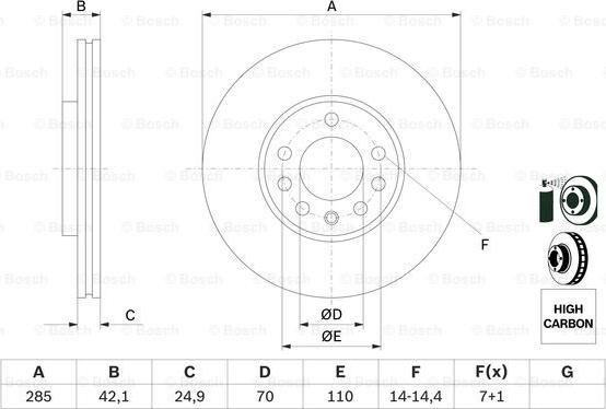 BOSCH 0 986 479 107 - Bremsscheibe alexcarstop-ersatzteile.com