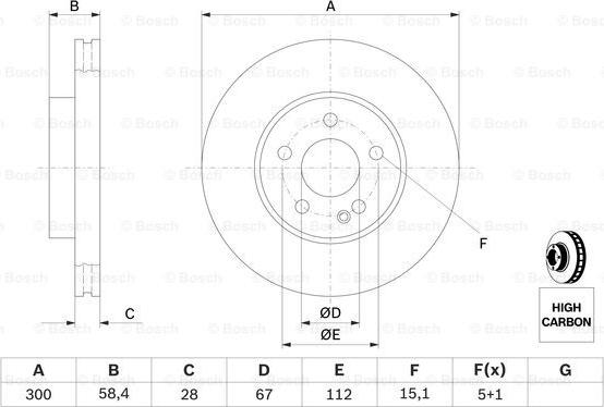 BOSCH 0 986 479 C50 - Bremsscheibe alexcarstop-ersatzteile.com