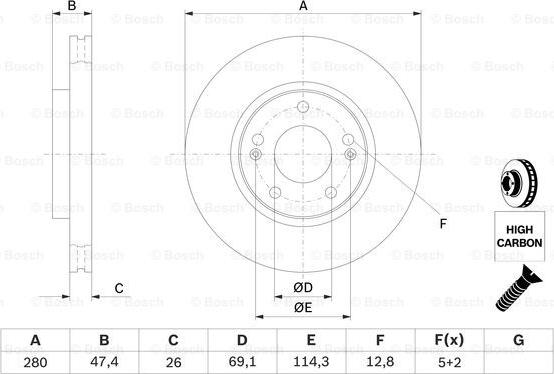 BOSCH 0 986 479 368 - Bremsscheibe alexcarstop-ersatzteile.com