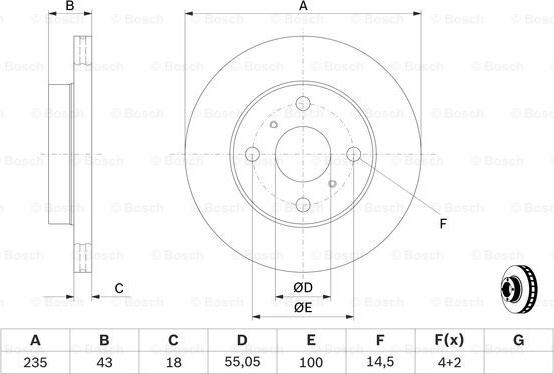 BOSCH 0 986 479 B92 - Bremsscheibe alexcarstop-ersatzteile.com