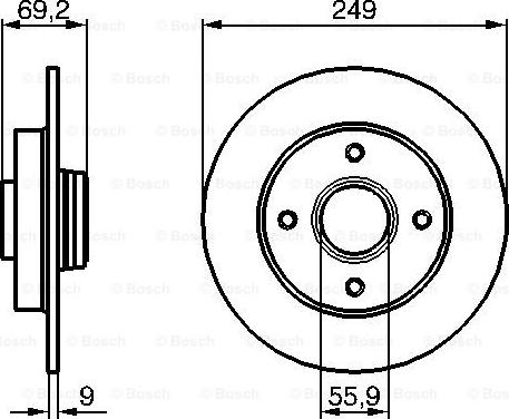 BOSCH 0 986 479 255 - Bremsscheibe alexcarstop-ersatzteile.com